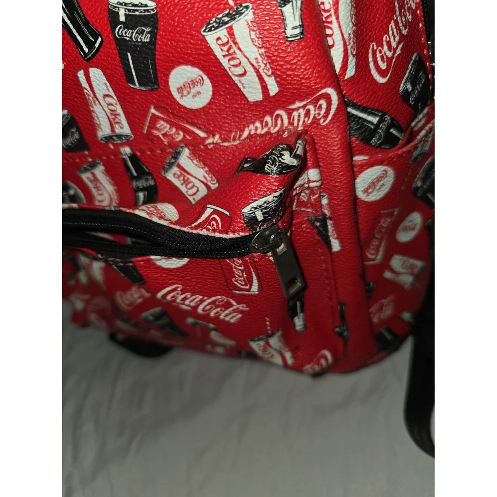 Coca cola brand coke bottle coke can print mini backpack purse bookbag!